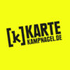 "[k] Karte Kampnagel.de" in schwarzer Schrift auf gelbem Hintergrund