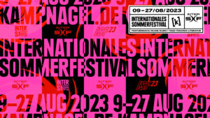 Pink schwarz rotes Festival Key visual
