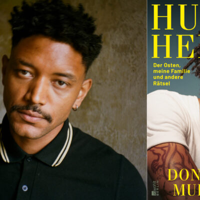 Ein Portrait von Don Pablo Mulemba sowie das Cover des Buches »Hundeheimat«.