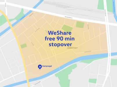 WeShare stopover map