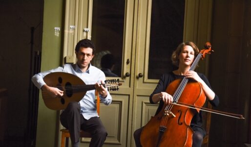 Der syrische Oudspieler Nabil Hilaneh und die deutsche Cellistin Maria Magdalena Wiesmaier